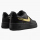 Nike Air Force 1 Schwarz Metallic Gold Removable Swoosh Pack CT2252 001 Herren/Damen Sportschuhe