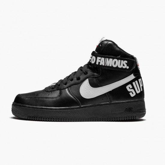 Nike Air Force 1 High Supreme World Famous Schwarz 698696 010 Herren/Damen Sportschuhe