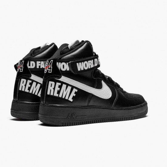 Nike Air Force 1 High Supreme World Famous Schwarz 698696 010 Herren/Damen Sportschuhe