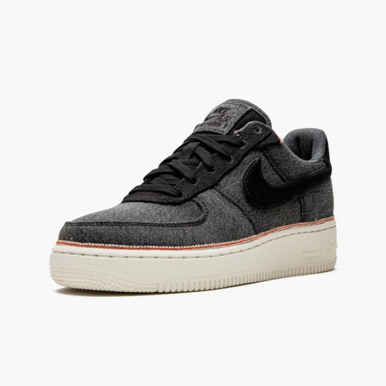 Nike Air Force 1 Low 3x1 Denim Schwarz 905345 006 Herren Sportschuhe