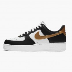 Nike Air Force 1 Low Schwarz Weiß Metallic Gold CZ9189 001 Herren/Damen Sportschuhe