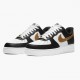 Nike Air Force 1 Low Schwarz Weiß Metallic Gold CZ9189 001 Herren/Damen Sportschuhe