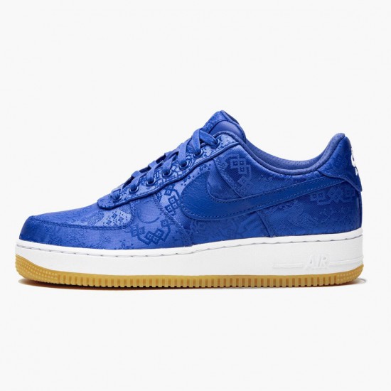 Nike Air Force 1 Low CLOT Blau Silk CJ5290 400 Herren/Damen Sportschuhe