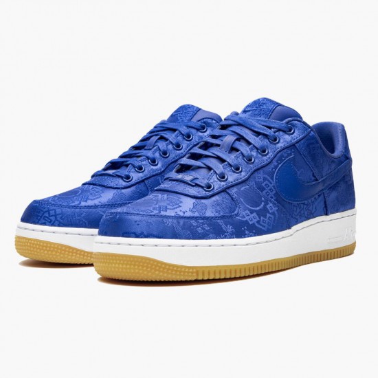 Nike Air Force 1 Low CLOT Blau Silk CJ5290 400 Herren/Damen Sportschuhe