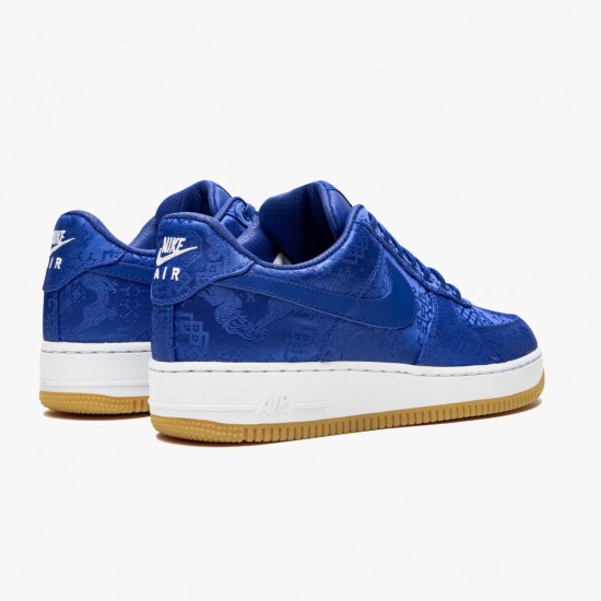 Nike Air Force 1 Low CLOT Blau Silk CJ5290 400 Herren/Damen Sportschuhe