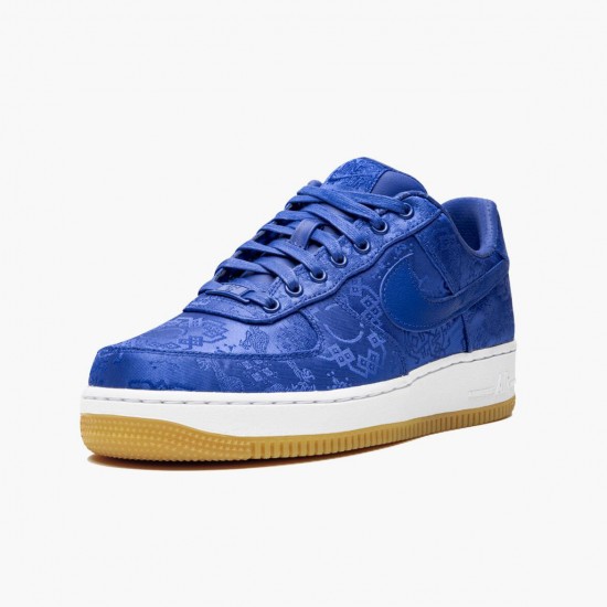 Nike Air Force 1 Low CLOT Blau Silk CJ5290 400 Herren/Damen Sportschuhe