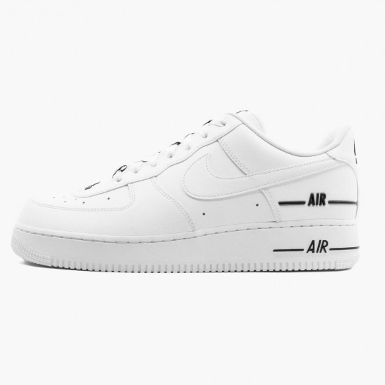 Nike Air Force 1 Low Double Air Low Weiß Schwarz CJ1379 100 Herren/Damen Sportschuhe