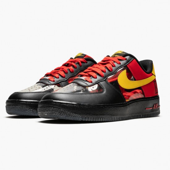 Nike Air Force 1 Low Kyrie Irving Schwarz Rot 687843 001 Herren/Damen Sportschuhe