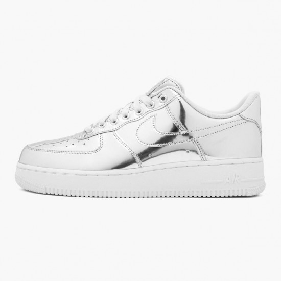 Nike Air Force 1 Low Metallic Chrome CQ6566 001 Herren/Damen Sportschuhe