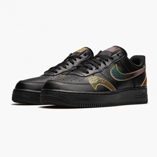 Nike Air Force 1 Low Misplaced Swooshes Schwarz Multi CK7214 001 Herren/Damen Sportschuhe