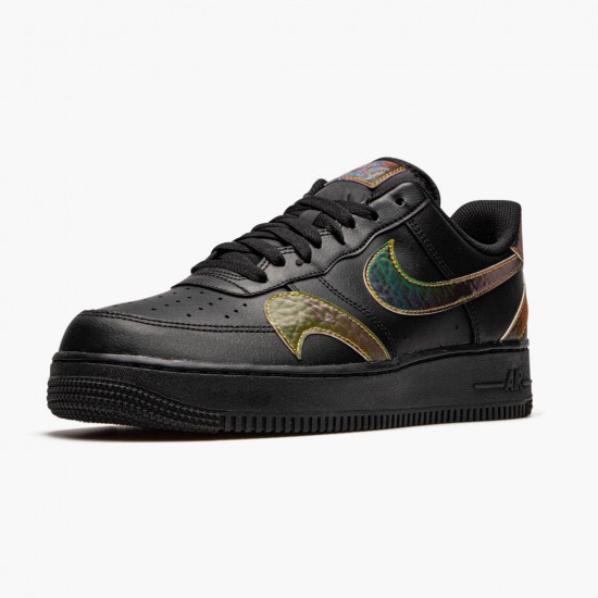 Nike Air Force 1 Low Misplaced Swooshes Schwarz Multi CK7214 001 Herren/Damen Sportschuhe