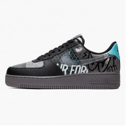 Nike Air Force 1 Low Off Noir Pure Platin CI0066 001 Herren/Damen Sportschuhe