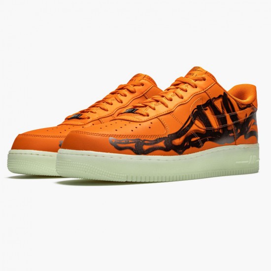 Nike Air Force 1 Low Orange Skeleton CU8067 800 Herren/Damen Sportschuhe