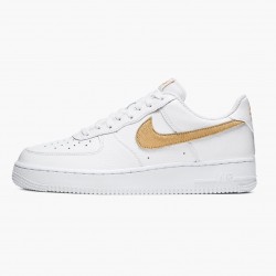 Nike Air Force 1 Low Pony Hair Snakeskin Club Gold CW7567 101 Herren/Damen Sportschuhe