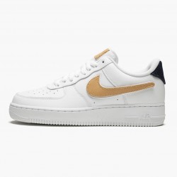 Nike Air Force 1 Low Removable Swoosh Pack Weiß Vachetta Tan CT2253 100 Herren/Damen Sportschuhe