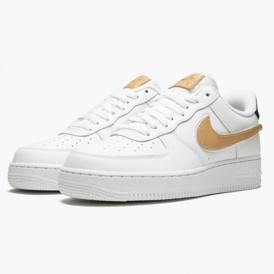 Nike Air Force 1 Low Removable Swoosh Pack Weiß Vachetta Tan CT2253 100 Herren/Damen Sportschuhe