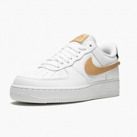 Nike Air Force 1 Low Removable Swoosh Pack Weiß Vachetta Tan CT2253 100 Herren/Damen Sportschuhe