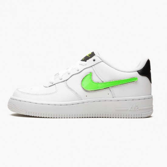 Nike Air Force 1 Low Removable Swoosh Weiß Grün Strike AR7446 100 Herren/Damen Sportschuhe