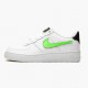 Nike Air Force 1 Low Removable Swoosh Weiß Grün Strike AR7446 100 Herren/Damen Sportschuhe