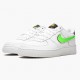 Nike Air Force 1 Low Removable Swoosh Weiß Grün Strike AR7446 100 Herren/Damen Sportschuhe