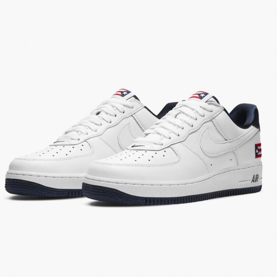 Nike Air Force 1 Low Retro Puerto Rico CJ1386 100 Herren/Damen Sportschuhe