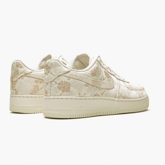 Nike Air Force 1 Low Satin Floral Pale Ivory AT4144 100 Herren/Damen Sportschuhe