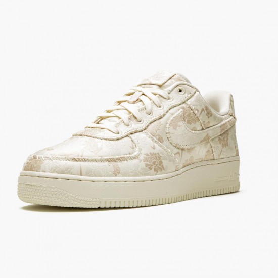 Nike Air Force 1 Low Satin Floral Pale Ivory AT4144 100 Herren/Damen Sportschuhe