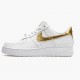 Nike Air Force 1 Low Weiß Metallic Gold DC2181 100 Herren/Damen Sportschuhe