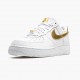 Nike Air Force 1 Low Weiß Metallic Gold DC2181 100 Herren/Damen Sportschuhe