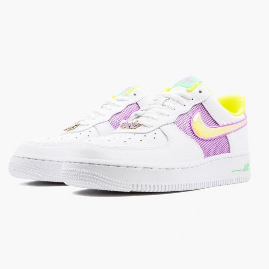 Nike Air Force 1 Low Weiß Multi Pastel CW5592 100 Herren/Damen Sportschuhe