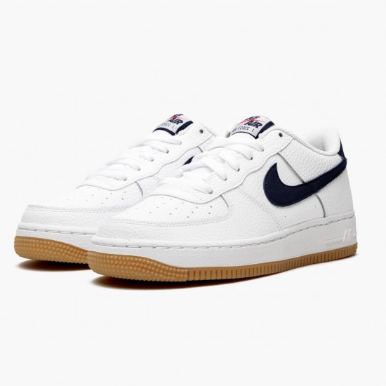 Nike Air Force 1 Low Weiß Obsidian CI1759 100 Herren/Damen Sportschuhe