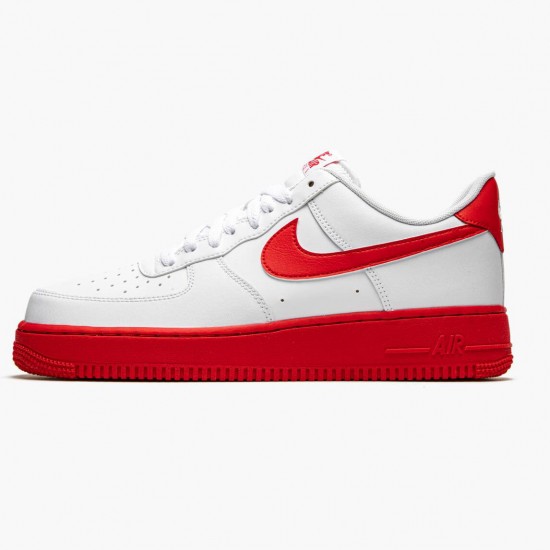 Nike Air Force 1 Low Weiß Rot Midsole CK7663 102 Herren/Damen Sportschuhe