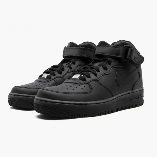 Nike Air Force 1 Mid Schwarz 2014 314195 004 Herren/Damen Sportschuhe