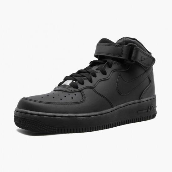 Nike Air Force 1 Mid Schwarz 2014 314195 004 Herren/Damen Sportschuhe