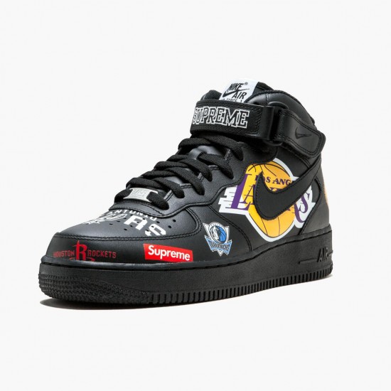 Nike Air Force 1 Mid Supreme NBA Schwarz AQ8017 001 Herren/Damen Sportschuhe