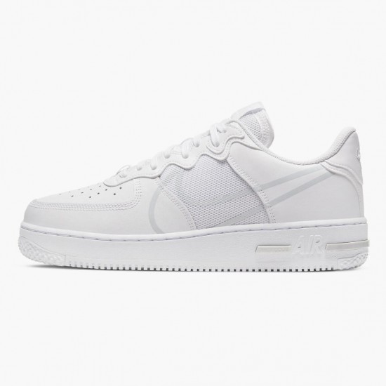 Nike Air Force 1 React Weiß CT1020 101 Herren/Damen Sportschuhe