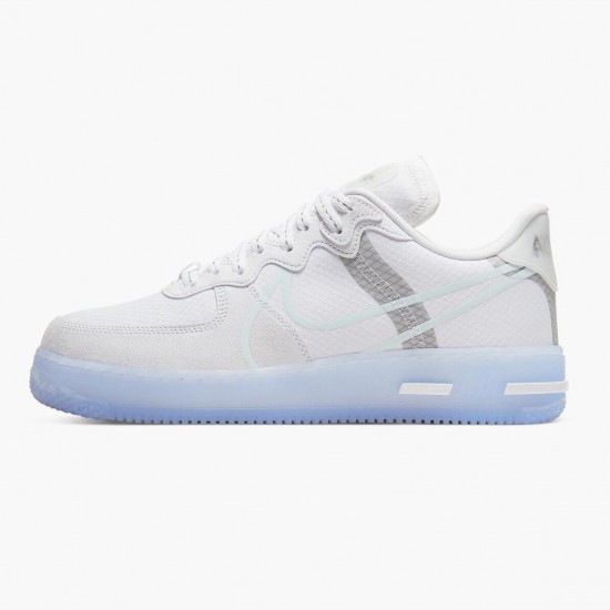 Nike Air Force 1 React Weiß Light Bone CQ8879 100 Herren/Damen Sportschuhe