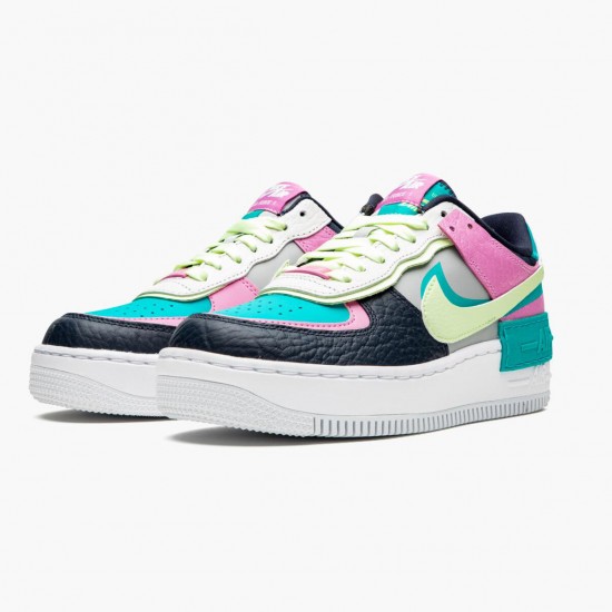 Nike Air Force 1 Shadow Barely Volt Oracle Aqua CK3172 001 Damen Sportschuhe