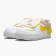 Nike Air Force 1 Shadow Weiß Barely Rose Speed Gelb CJ1641 102 Damen Sportschuhe