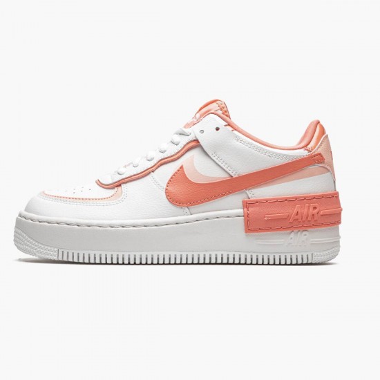 Nike Air Force 1 Shadow Weiß Coral Rosa CJ1641 101 Herren/Damen Sportschuhe