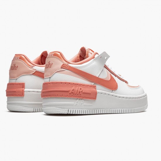 Nike Air Force 1 Shadow Weiß Coral Rosa CJ1641 101 Herren/Damen Sportschuhe