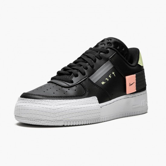 Nike Air Force 1 Type Schwarz CI0054 001 Herren/Damen Sportschuhe