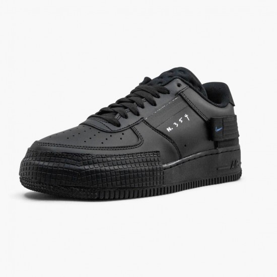 Nike Air Force 1 Type Schwarz Royal AT7859 001 Herren/Damen Sportschuhe