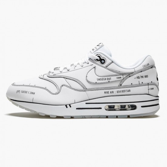 Nike Air Max 1 Tinker Schematic CJ4286 100 Herren/Damen Turnschuhe