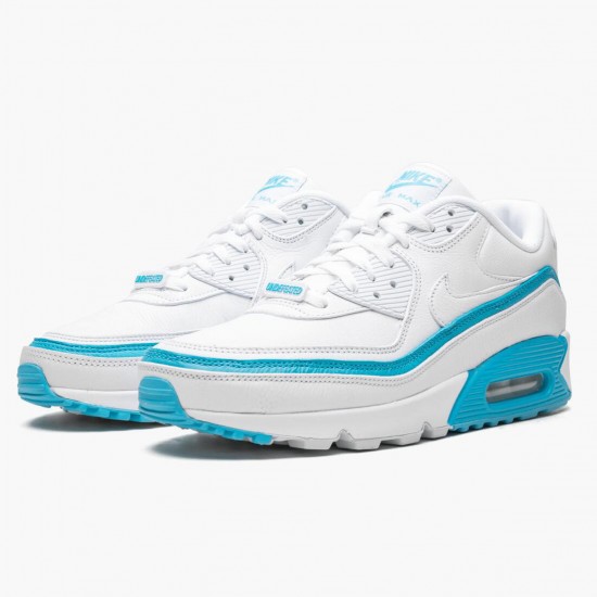 Nike Air Max 90 Undefeated Weiß Blau Fury CJ7197 102 Herren/Damen Turnschuhe