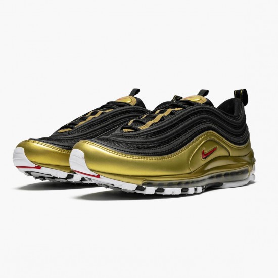 Nike Air Max 97 Schwarz Metallic Gold AT5458 002 Herren/Damen Turnschuhe