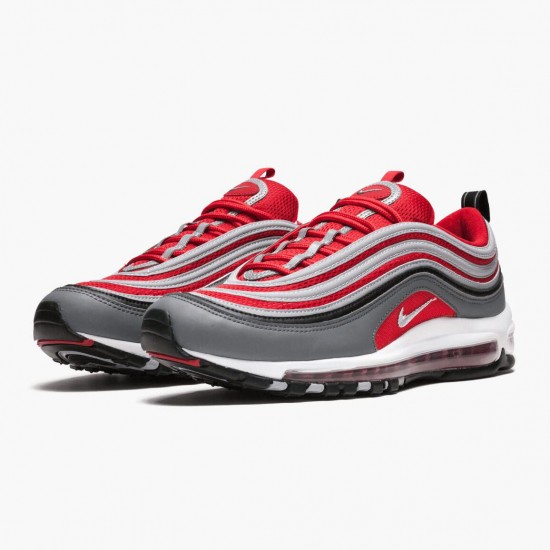 Nike Air Max 97 Dark Grau Gym Rot 921826 007 Herren/Damen Turnschuhe