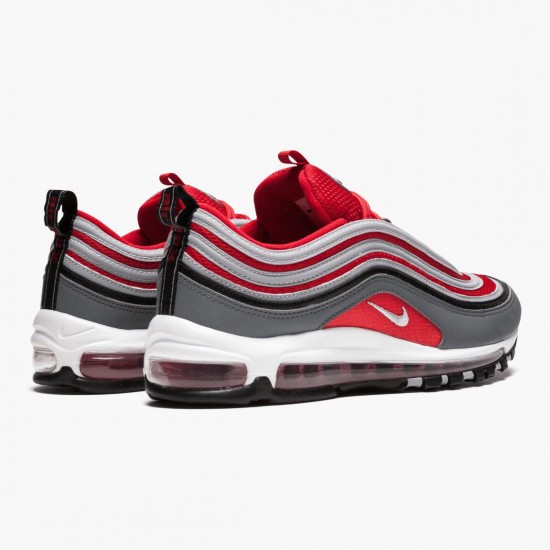 Nike Air Max 97 Dark Grau Gym Rot 921826 007 Herren/Damen Turnschuhe