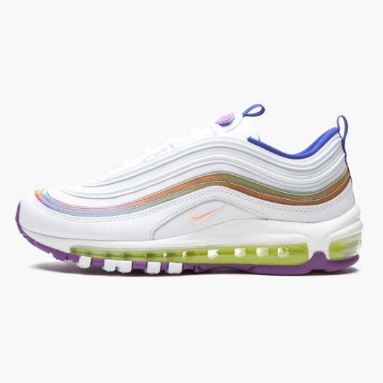 Nike Air Max 97 Weiß Iridescent Stripes CW2456 100 Damen Turnschuhe