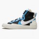 Nike Blazer Mid sacai Weiß Schwarz Legend Blau BV0072 001 Herren/Damen Sportschuhe